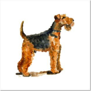 Watercolor Airedale Terrier - Dog Lovers Posters and Art